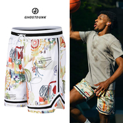 詹姆斯篮球裤双层休闲运动裤，速干透气街头篮球，短裤街球跑步训练裤