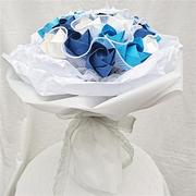 21朵川崎玫瑰折纸花束材料包手工，玫瑰花束diy材料包自制(包自制)纸花束