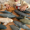 软胶鱼仿真海洋动物模型生物大鲨鱼蓝鲸海龟，巨齿鲨搪胶小黄鸭玩具