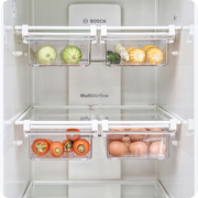 冰箱内部隔板层收纳盒抽屉式鸡蛋，食物保鲜挂架，冷藏整理分层置物架