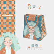 奥松xi饭盒袋女通勤学生上班族保温便携手提便当包日系可爱高颜值
