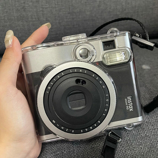 mini90透明水晶壳，拍立得保护壳instax硬壳外壳，相机壳子配件