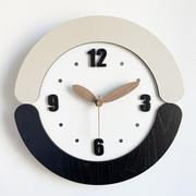 现代简约静音奶油风家用钟表装饰品2023挂钟客厅北欧创意时钟
