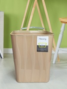 焕龙黄色杏色家用大号压圈垃圾桶客厅卧室清洁厨房卫生收纳垃圾筒