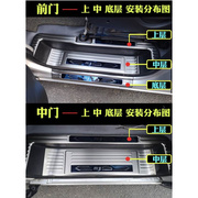 江淮瑞风M3门槛条M3PLUS迎宾踏板 改装脚踏板不锈钢后备箱护板