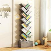 书架落地置物架学生家用客厅创意，窄缝树形靠墙收纳层架简易小型书