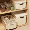 橱柜收纳箱厨房桌面整理收纳筐调料瓶罐家用储物篮零食杂物塑料盒