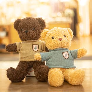 泰迪熊公仔抱抱熊毛绒玩具，儿童抱枕穿衣小熊布娃娃送女友节日礼物