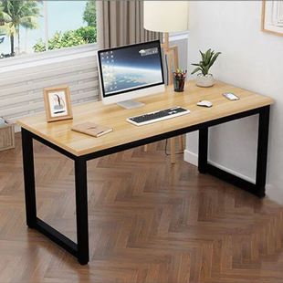 简易台式电脑桌家用卧室学生写字长条书桌组合桌椅职员培训办公桌