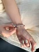 nyoumoonmagicbeans天然紫水晶手链珍珠手链老友记主题礼物