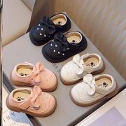 0-3岁宝宝鞋子秋季女宝宝皮鞋女童公主鞋韩版婴儿女孩鞋软底单鞋