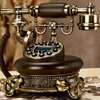 慕予臻仿古电话机欧式复古老式座机创意，古董电话家用客厅电话