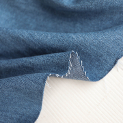 日本进口做旧深蓝色砂洗细腻斜纹亲肤纯棉牛仔布面料设计师布料