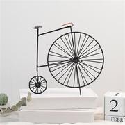 铁艺手工复古怀旧老式大小轮自行车摆件模型家居酒柜装饰品摆件