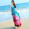 2024泰国抹胸印花连衣裙夏波西米亚长裙显瘦海边度假沙滩裙夏