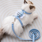 专用猫咪牵引绳防挣脱外出遛猫绳猫链子小狗胸，背带兔子幼猫猫绳子