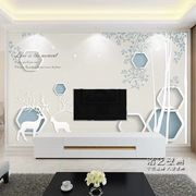 3D电视背景墙纸壁纸家用现代客厅大气5D立体壁画影视墙布简约北欧