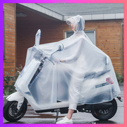 透明雨衣电动车单双人(单双人)长款男女全身，防雨暴雨pvc摩托骑行雨披定制
