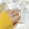 欧美电镀925古银戒指女时尚，个性ins潮开口戒网红简约嘻哈食指指环
