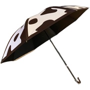 出口黑胶大伞面黑白奶牛，遮阳伞长柄伞晴雨两用双人，加大直柄防晒伞