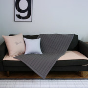  韩国进口纯色简约全棉衍缝沙发垫四季通用简欧防滑客厅坐垫