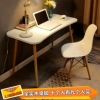 北欧实木简易书桌现代简约时尚白色租房家用卧室学习电脑桌带椅子