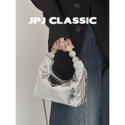 jpjclassic头层牛皮新中式饺子，包菜篮子包单肩斜挎复古风，链条包