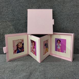时光记忆四折叠礼盒粉色照片，相册粘贴式，儿童简约创意个性影楼礼物