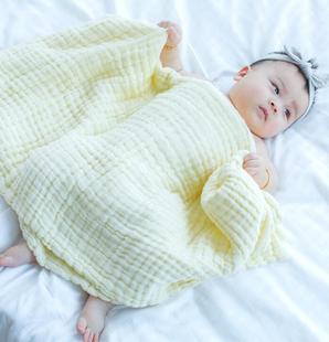 初生婴儿纯白色纱布浴巾厚盖被毛巾被子宝宝吸水新生，超柔洗澡纯棉