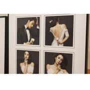 结婚照水晶桌摆组合照片，7寸10寸韩式简约婚纱照相框摆台超窄边框