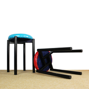 彩色圆凳餐凳塑料凳子椅子皮凳高凳子圆椅加厚型