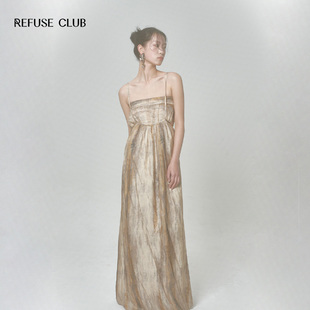 新中式品牌REFUSE CLUB 设计师原创真丝衬衫吊带连衣裙半身裙