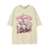 国潮原创卡通HelloKitty猫短袖T恤女夏季甜酷情侣装上衣美式