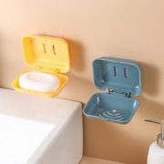 防水香皂盒吸盘，壁挂式肥皂盒架沥水卫生间，免打孔置物架皂盒子