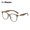 MJ Shawn文艺方框木纹眼镜架超轻眼镜框防蓝光丹阳眼镜配度数近视