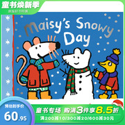 英文原版 小鼠波波的下雪天 Maisy‘s Snowy Day 精装艺术插画绘本 3-6岁亲子英语 进口儿童图书 善优童书