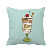 樱桃巧克力棒酒杯冰淇淋方形抱枕靠枕沙发靠垫双面含芯礼物