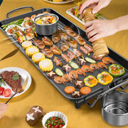 定制大号韩式家用无烟不粘电烤盘电烧烤炉烤肉锅铁板烧烤牛排机烤