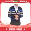 香港直发HUGO BOSS 男士黑白灰蓝色条纹羊毛针织V领开衫 AVANTE 5