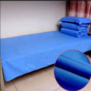 纯蓝色多件套学生宿舍床单被罩学校被套1215单人床蓝色多件品