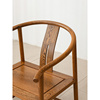 红木家具鸡翅木圈椅新中式，仿古太师椅实木椅休闲圆椅靠背椅茶