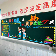 新学期开学黑板报装饰教室墙，贴画布置班级文化，墙中小中学学习园地