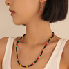 跨境饰品民族风米珠项链耳环组合波西米亚个性彩色串珠两件套饰品