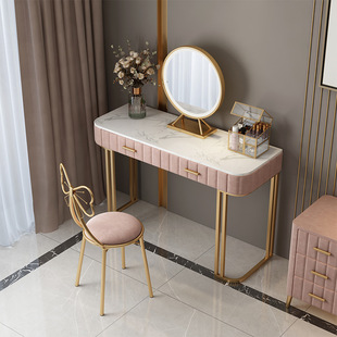 现代大理石梳妆台家用卧室化妆桌椅，组合简约创意，化妆台迷你梳妆桌