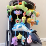 tololo新生婴儿车挂件动物床铃安抚宝宝摇铃婴儿床挂毛绒益智玩具
