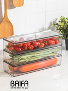 带盖冰箱专用收纳盒厨房，整理盒保鲜长方形，透明保鲜盒面条收纳盒子