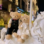 婚礼压床娃娃一对结婚新婚礼物，高档大毛绒玩具公仔婚纱情侣熊