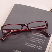 小框厚边眼镜框女红色宽腿板材黑色眼镜架男配高度近视显镜片薄轻