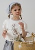 韩国设计款女童夏季上衣 舒适棉百搭白色卡通印花圆领短袖T恤