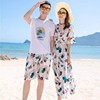 夏威夷风沙滩情侣装夏高级三亚泰国旅游拍照海边度假男士短袖套装